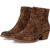 Brown Floral Suede