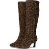 Brown Leopard Suede