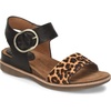 image:imageSofft womens BaliSandal  Casual SandalsBlackLeopard Tan OleosoLeopard Horse Hair